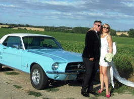 Ford Mustang wedding car hire in Hitchin